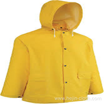 Fire resistant polyester adult rainwear